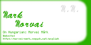 mark morvai business card