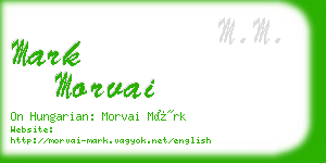 mark morvai business card